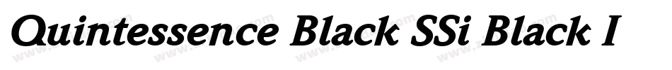 Quintessence Black SSi Black Italic字体转换